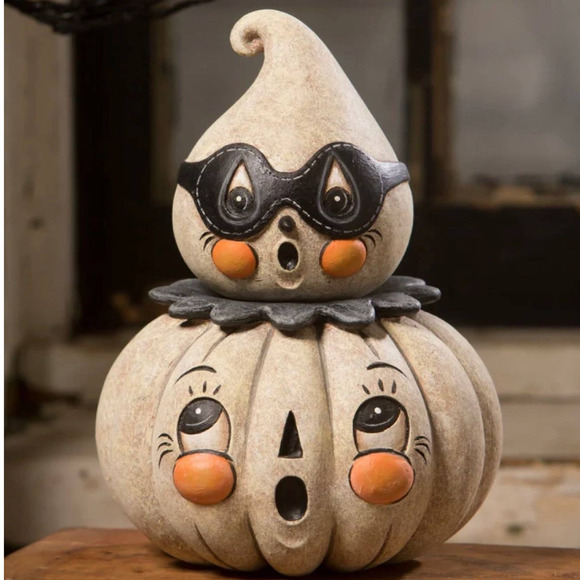 Bethany Lowe Johanna Parker Gus & Gerty Boo Couplet Container Halloween Ghost - Picture 1 of 11